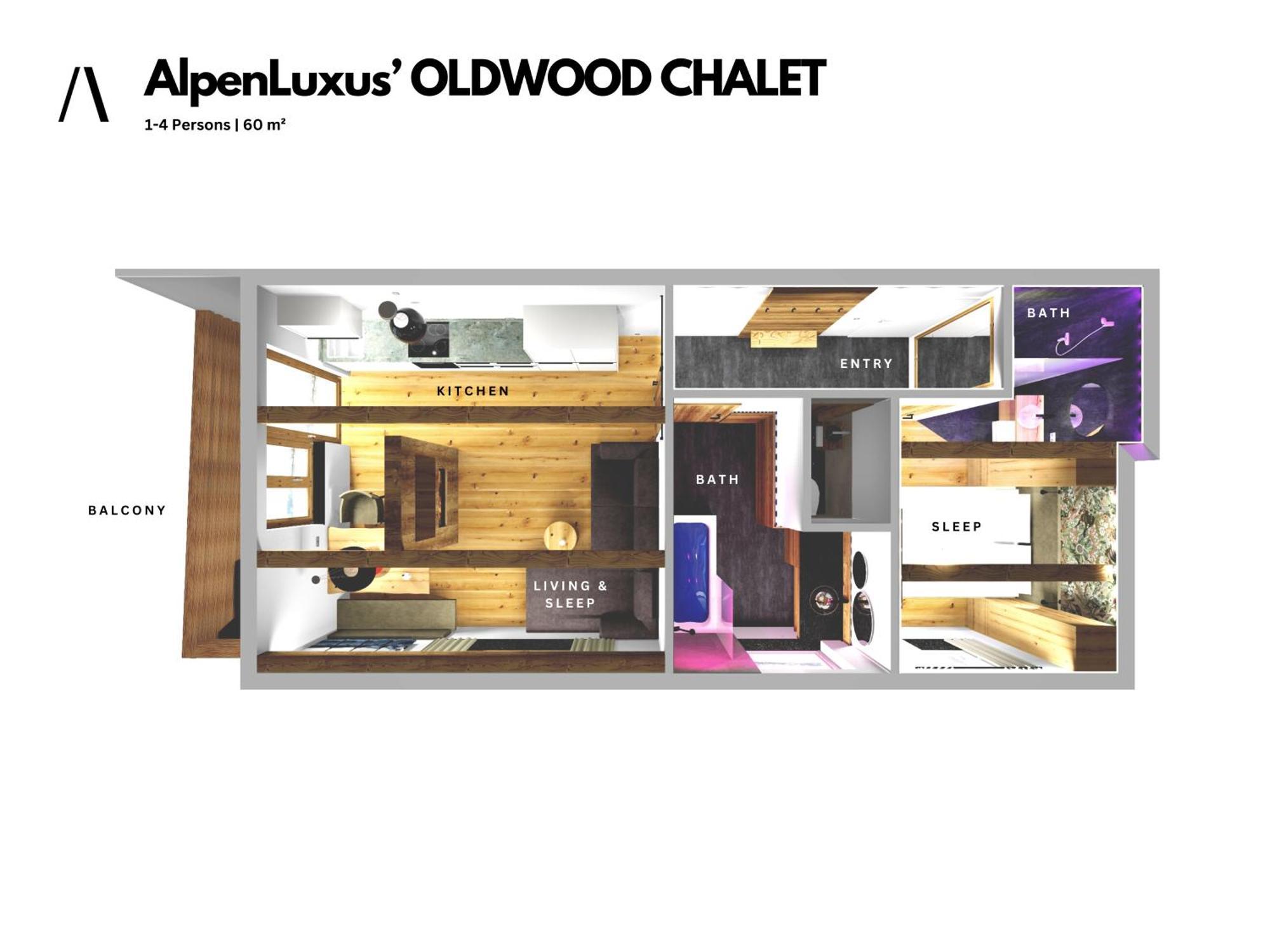 Alpenluxus Presents Oldwood - Balcony & Car Park